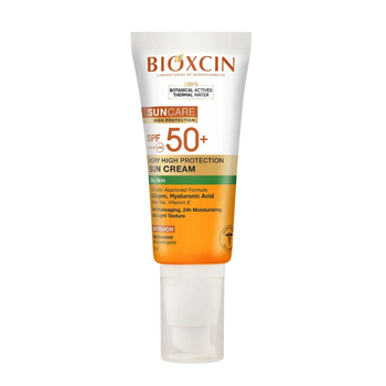 کرم ضد آفتاب رنگی پوست بیوکسین SPF+50 مخصوص پوست مختلط و چرب حجم 50 میل